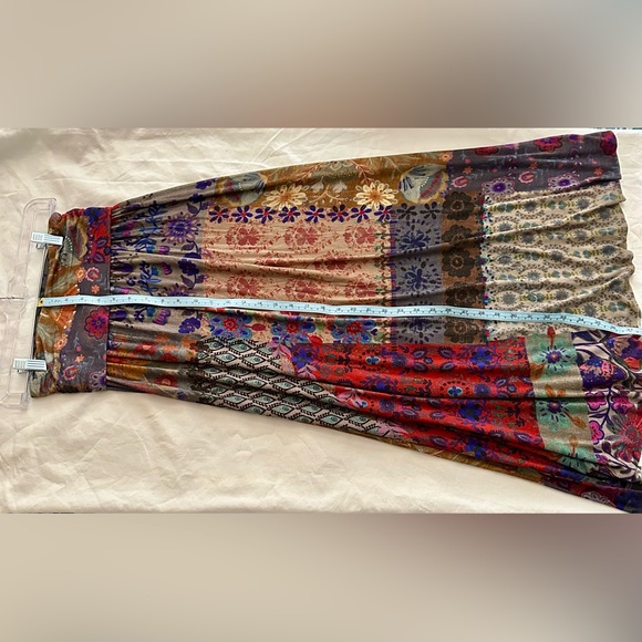 NATURAL LIFE Colorful Patchwork Maxi Skirt Size Small Never Worn - Picture 3 of 9
